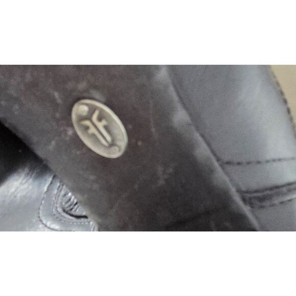 Frye Black Leather Western Knee-High Boots Size 10M Pointed Toe - Picture 11 of 17